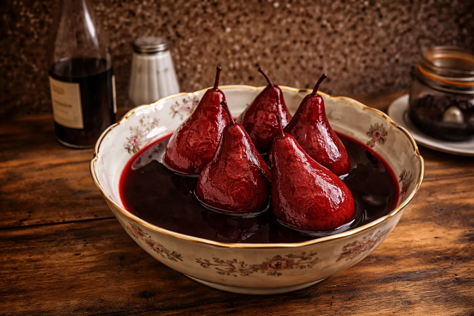 Poires au vin